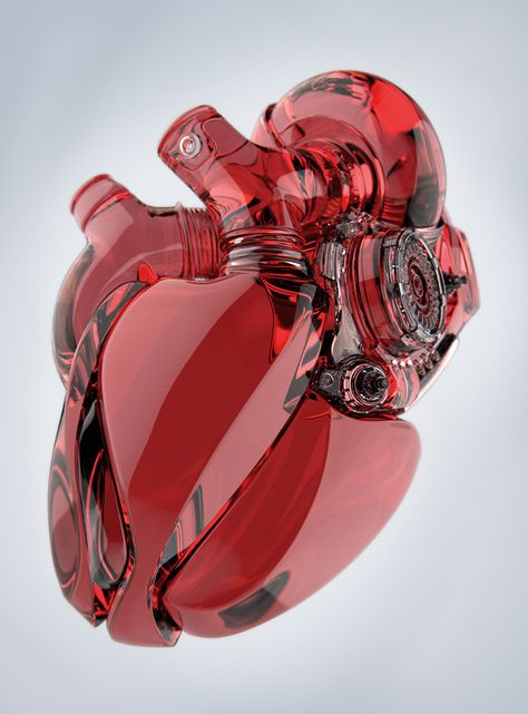 Heart by Aleksandr Kuskov, via Behance Vw R32, Vw Vintage, Arte Robot, Vw Porsche, Anatomical Heart, Ex Machina, Glass Heart, Heart Art, Aphrodite