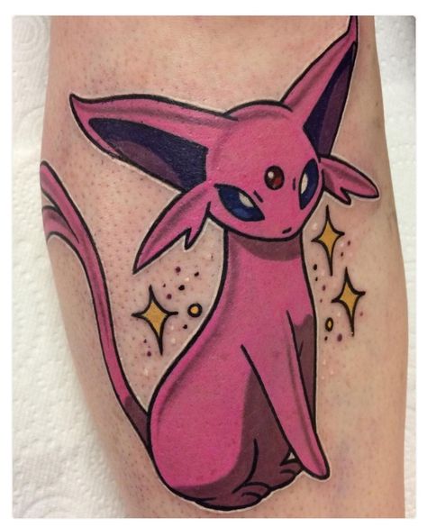 Espeon Tattoo, Pokemon Tattoos, Pikachu Tattoo, Her Tattoo, One Tattoo, Nerd Tattoo, Pokemon Tattoo, Tattoo Cover Up, Tattoo Cover-up