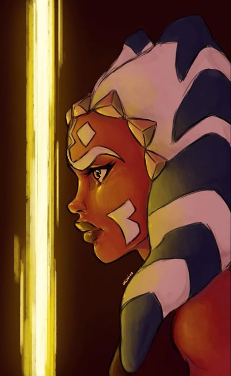 Yellow Lightsaber, Ashoka Tano, Star Wars Ahsoka, Star Wars The Clone Wars, Star Wars Artwork, Star Wars Clone, Bad Batch, Ahsoka Tano, Star Wars Fan Art