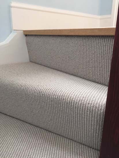 Grey Carpet to Stairs in Private Residence In South London Stairs Design Carpet And Wood, Basement Carpeting Ideas, Hallway Stairs Carpet Ideas, Hall And Stairs Carpet, Bedroom And Landing Carpet, Bedroom Ideas Flooring, Hall Stairs Carpet Ideas, Carpet Lounge, Nice Carpet