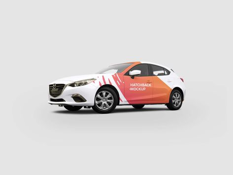 Free Hatchback Car Mockup (PSD) Mazda Hatchback, Car Mockup, Vehicle Branding, Vehicle Signage, Macbook Mockup, Design Mockup Free, Hatchback Cars, Honda Civic Hatchback, Civic Hatchback