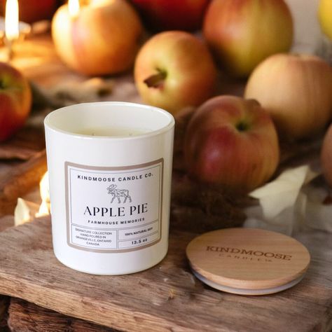 Welcome Fall with Apple Pie    Fall is in the air, and nothing captures the essence of the season like the warm, comforting scent of freshly baked apple pie. Our Apple Pie double wick candle is your ticket to cozy evenings, filling your space with the mouthwatering aroma of spiced apples and buttery crust.      Perfect for creating farmhouse memories, this 13.5 oz beauty will transform any room into a fall retreat. Light it up, close your eyes, and let the nostalgic scent of autumn sweep you away.  Fall in love with fall-one flicker at a time.  #ApplePieCandle #FallFavorites #CozyFall #FarmhouseMemories #AutumnVibes #FallDecor #CandleSeason #WarmAndCozy #FallScent #DoubleWickCandle #KindMooseCandleco #AutumnAromas #HomeFragrance #SeasonalScents #CandleLover Apple Pie Candle, Cinnamon Apple Pie, Burnt Sugar, Baked Apple Pie, Apple Pie Spice, Gala Apples, Fall Is In The Air, Autumn Candle, Pie Tops