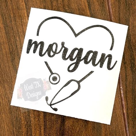 Nurse Car Decal, Nurse Vinyl Decals, Nurse Water Bottle, Stethoscope Decal, Nurse Decals, Pediatric Nurse, Drink Ware, Water Bottle Decal, Cute Nurse