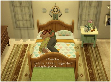 Sleeping Poses For The Sims 4 (Adults, Kids & Toddlers) – FandomSpot Sleeping Poses, Couple Cuddle In Bed, Cuddle Bed, Sleeping Pose, Sims 4 Beds, Los Sims 4 Mods, Sims 4 Couple Poses, Pose Couple, Toddler Poses