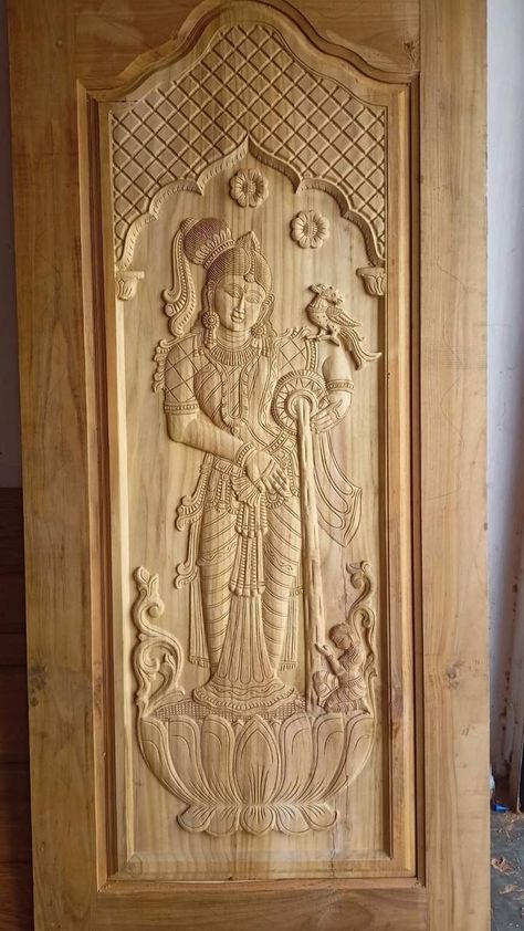 Main Door Design Photos, Kali Tattoo, Indian Drawing, Furniture Design Table, Pooja Door Design, Wooden Work, Cornice Design, Single Door Design, Door Design Photos