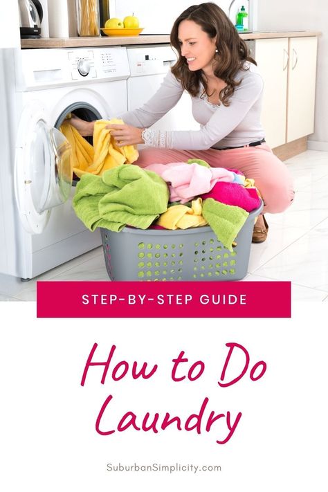 Your step-by-step guide for How to Do Laundry correctly. This simple process walks you through sorting clothes to washing and drying. Teach your college student with this guide. How To Do Laundry Step By Step, How To Do Laundry Correctly, How To Wash Clothes, Drying Laundry, Sorting Clothes, Laundry Sorting, Laundry Tips, Household Management, Wash Clothes