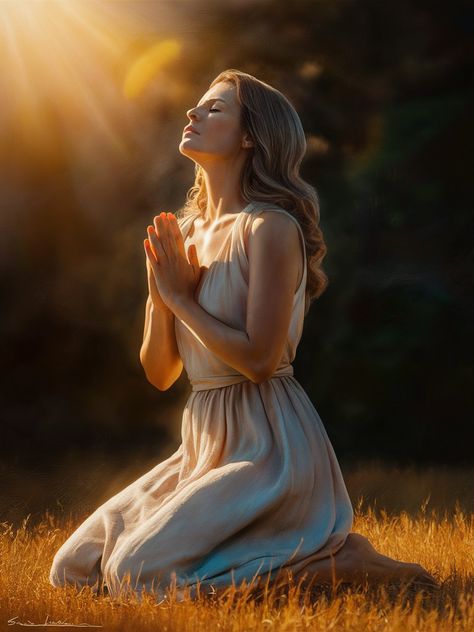 Lady Praying, Warrior Of God, Powerful Photos, Gods Princess, Good Night Flowers, Pictures Of Jesus, Pictures Of Jesus Christ, Prayer Bible, Night Flowers