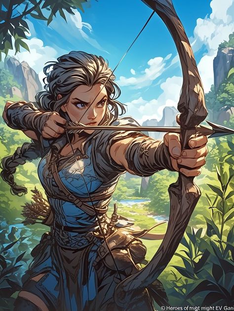 Arcane Archers (Unit) —day 20 Archer Fantasy Art, Female Archer Art, Adventure Character Design, Archer Pose Reference, Archer Rpg, Archer Oc, Archer Woman, Fantasy Archer, Archer Pose