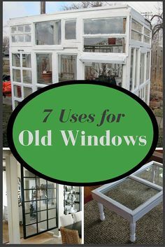 Old windows are easy to pick up at flea markets and salvage yards. You can repurpose them in so many great ways, both inside and outside of your home. Diy Old Windows Ideas, Old Windows Ideas, Old Window Crafts, Old Wood Windows, Old Window Decor, Old Window Panes, Recycled Windows, Salvaged Windows, Old Window Projects