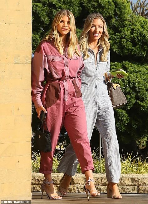 Sofia Richie rocks pink jumpsuit during girls' only lunch date | Daily Mail Online Scott Disick, Sofia Richie, Lunch Date, Pink Jumpsuit, Kourtney Kardashian, Daily Mail, Family Vacation, Costa Rica, Sofia