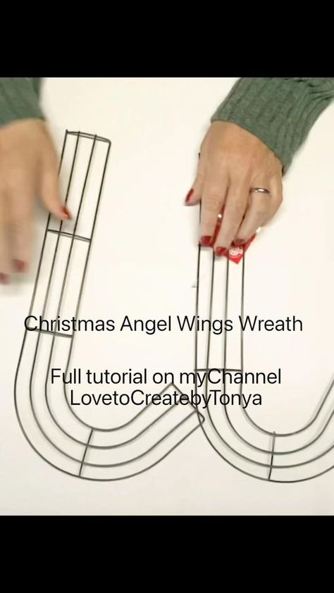 Budget Friendly Christmas DIY Diy Headstone, Angel Wings Wreath, Angel Wing Crafts, Cross Wreath Diy, Headstones Decorations, Angel Wings Decor, Diy Angel Wings, Christmas Bows Diy, Deco Mesh Wreaths Tutorials