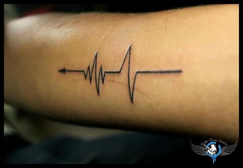 Arrow heart life line heart beat tattoo design… Life Line Tattoo Heart, Life Line Tattoo With Name, Life Line Heartbeat, Life Line Tattoo, Tattoos Heartbeat, Heart Line Tattoo, Heart Rate Tattoo, Heartbeat Tattoo With Name, Heart Beat Tattoo