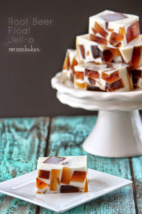 Finger Jello, Jello Gelatin, Real Vanilla, Jello Shot Recipes, Jello Desserts, Cookies Bars, Beer Float, Jello Recipes, Root Beer Float