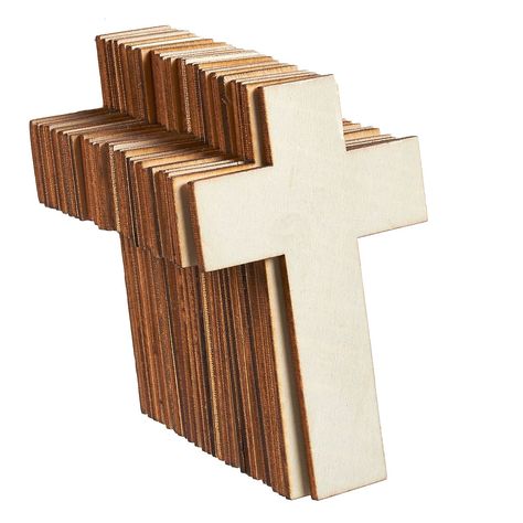 Unfinished Wood Cutout - 25-Pack Cross Shaped Wood Pieces for Wooden Craft DIY Projects, Sunday School, Church, Home Decoration, 2.7 x 4.2 inches *** Continue to the product at the image link. (This is an affiliate link) Wooden Crafts Diy, Church Home, Wooden Crosses, Cross Crafts, Wooden Craft, Wood Cross, Wooden Cutouts, Create Decor, Crosses Decor