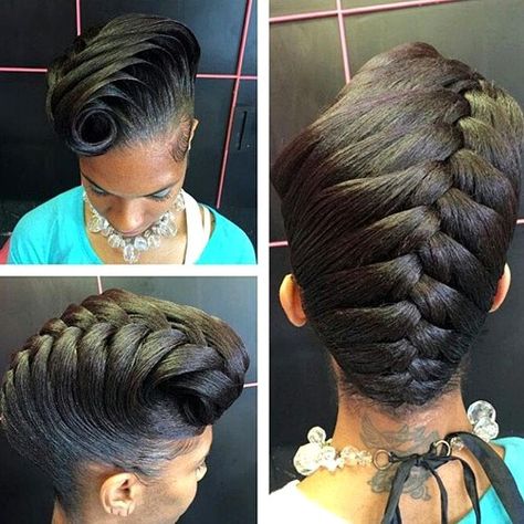 formal braided updo for black women French Roll, Black Wedding Hairstyles, Hair Afro, Peinados Recogidos, Natural Hair Updo, Braid Hair, Hairstyle Gallery, Braid Hairstyles, Relaxed Hair