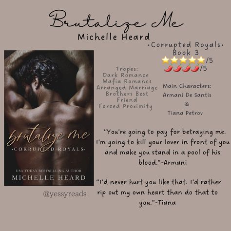 Dark Mafia Romance (Book review) please give credit if repost Michelle Heard, Mafia Arranged Marriage Books, Mafia Book Recommendations, Dark Mafia Romance Books, Mafia Books, Mafia Romance, Mafia Romance Books, Best Poetry Books, Caraval Book