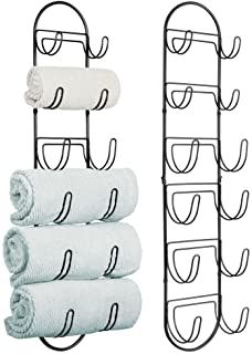 Wall Mount Towel Rack, Toallero Ideas, Metal Towel Racks, Bathroom Powder Room, Organizer For Bathroom, Metal Shelving Units, Wall Mounted Towel Rack, Over Toilet, Shelf Organizer