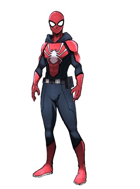 Spiderman Oc Suit Design, Spider Man Suits Design Male, Spider Man Oc Suits Male, Spiderman Oc Art Male, Custom Spiderman Suits, Spiderman Costume Design, Superhero Poses Reference Male, Spider Man Oc Suits, Spiderman Suit Concept Art