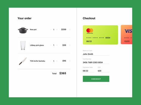 Credit Card Checkout Page, Checkout Page, Website Mockup, Daily Ui, Page Design, Mood Boards, Global Community, Creative Professional, Bar Chart