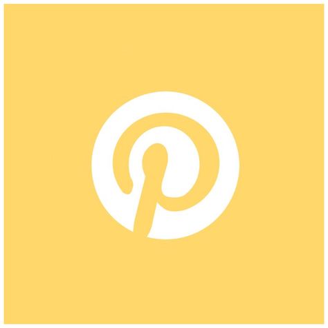 Yellow Pinterest Icon, App Aesthetic, Iphone Wallpaper Yellow, Pinterest Icon, App Design Layout, Yellow Aesthetic Pastel, Pinterest App, Summer Icon, Yellow Iphone