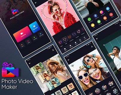 Collage Maker App, Video Maker App, Photo Maker, Photo Collage Maker, Photoshop Tools, App Ui Design, Graphic Design Adobe, Video Maker, App Ui