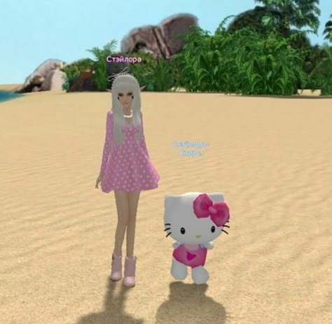 Video Game, A Girl, We Heart It, Hello Kitty, Kitty, Lost, Pink