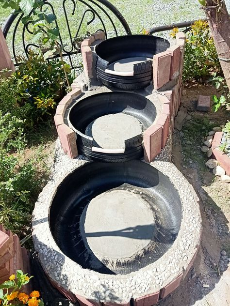 Home - WaterfallNow custom water features water walls Tire Pond, Diy Ponds Backyard, Tire Garden, Custom Water Feature, Garden Pond Design, Diy Pond, Diy Garden Fountains, Front Garden Landscape, Waterfalls Backyard