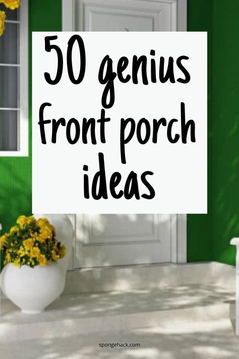 Summer is finally here and I’ve been totally obsessed with making my front porch the ultimate summer welcome spot. With my backyard all decked out with my pizza oven and fun times baked in, I want my front porch to welcome my guests to stay long. But, how do you I decorate my front porch […] Beside Front Door Decor Outside, Yellow Front Door Decor, Small Front Step Decorating Ideas, How To Decorate A Porch, Small Front Porch Furniture Ideas, Decor Above Doorway, Brick House Front Yard, Big Front Yard Ideas, Curtains In Doorway