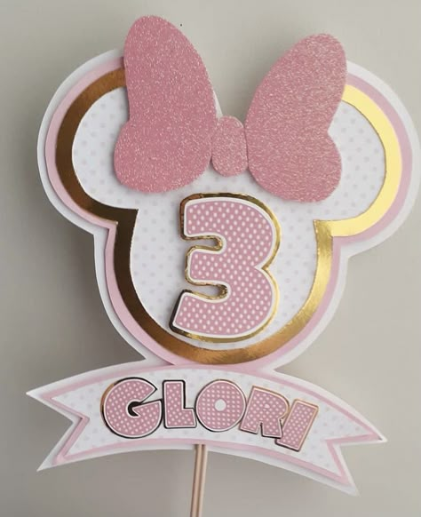 Minnie Mouse Cake Topper Cricut, Diy Minnie Mouse Cake Topper, Minnie Mouse Topper, Minnie Cake Topper, Daisy Duck Party, Minnie Mouse Cake Topper, Minnie Mouse Balloons, Diy Cake Topper Birthday, Mickey Mouse Decorations