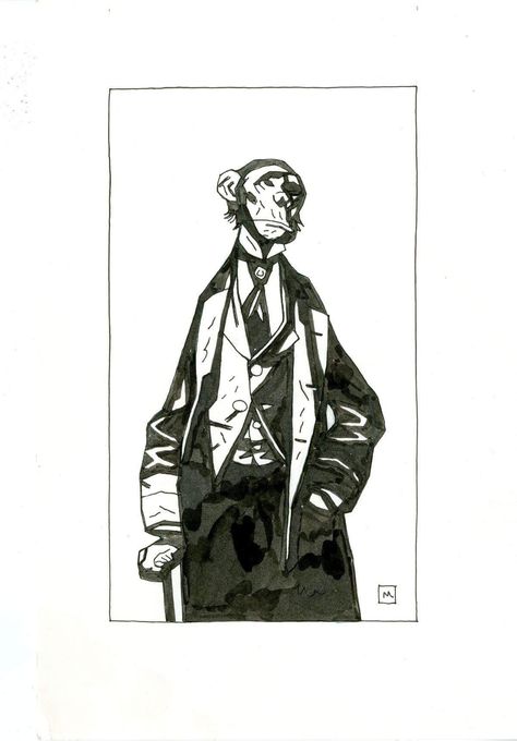 Ape in a Suit by Mike Mignola