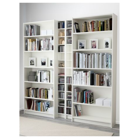 BILLY / GNEDBY Bookcase - white - IKEA Ikea Billy Bookcase White, Billy Ikea, Bookcase White, Ikea Bookcase, White Bookshelves, Narrow Shelves, Look Wallpaper, Ikea Bookshelves, Ikea Billy Bookcase