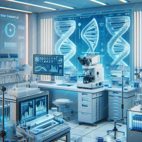 DNA Sample Analysis Laboratory | Premium AI-generated image Science Laboratory Aesthetic, Laboratory Aesthetic, Biology Labs, Medical Laboratory, Laboratory Science, Pharmaceutical Industry, Science Lab, Graphic Resources, Sci Fi