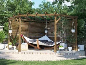 You searched for Corner pergola | Dunster House Decking Pergola, Pergolas Ideas, Corner Gazebo, Pergola Lights, House Pergola, Pergola Construction, Pergola Porch, Deck Modern, Fire Pit Pergola