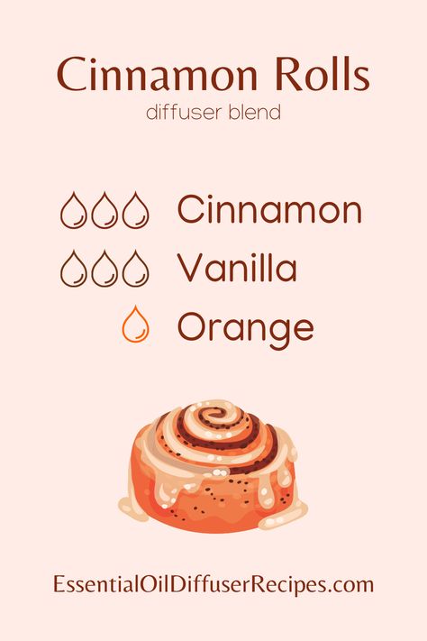 Cinnamon Essential Oil Diffuser, Cinnamon Roll Diffuser Blend, Essential Oil Recipes With Vanilla, Cinnamon Oil Blends, Sugar Cookie Essential Oil Blend, Coffee Essential Oil Blends, Sweet Essential Oil Blends, Essential Oils Combinations, Vanilla Essential Oil Blends