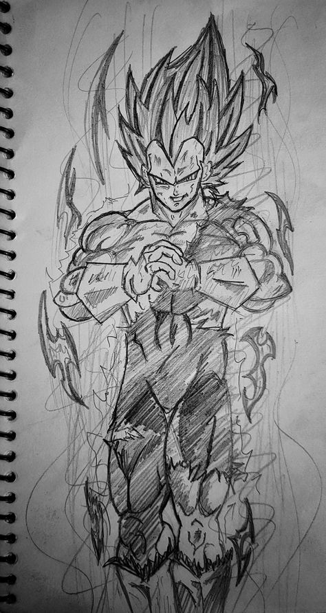 Vegeta Sketch Vegeta Sketch, Vegeta Drawing, Body Sketches, My Sketchbook, Pencil Art, Sketch Book, Pencil, Sketch, Drawings