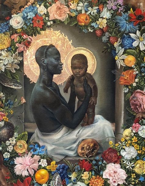 Harmonia Rosales repaints classic artworks to show God is a black woman Painting God, Afrikaanse Kunst, Classic Artwork, Black Art Painting, Afrocentric Art, Child Jesus, Classic Paintings, Art Brut, Arte Inspo