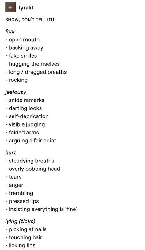 Character Tells For Lying, Paper Quotes Writing Aesthetic, Acadimea Aesthetic, How To Show Emotions In Writing, Different Types Of Smiles Writing, Physical Characteristics For Characters, Wattpad Writing Aesthetic, Character Powers Inspiration, How To Continue A Story