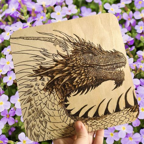 New work in progress ✨ #dragon #wood #woodburning #art #picoftheday #fyp #wip #fantasy Wood Burning Art Ideas, Dragon Wood Burning, Easy Wood Burning, Woodburning Crafts, Woodburning Art, Pyrography Ideas, Woodburning Ideas, Pyrography Designs, Realistic Dragon