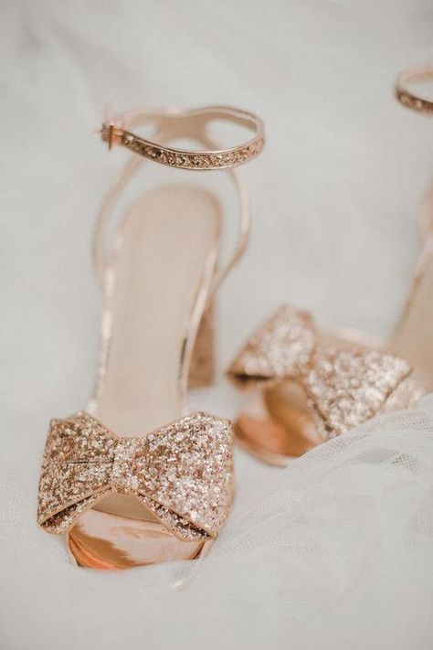 Gold Bridal Shoes, Gold Wedding Shoes, Glitter Jars, Glitter Rosa, Bridal Sandals, Rose Gold Bridal, Fancy Shoes, Glitter Shoes, Gold Shoes