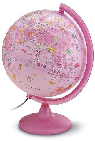 Waypoint Geographic 10" Illuminated Safari Explorer World Globe Pink #affiliate Safari Explorer, Pink Globe, Kids Globe, Pink Ocean, Pink Animals, World Globe, Pink Room, Cute Room Decor, Everything Pink