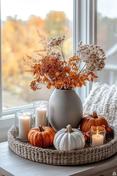 Autumn Interior, Season Decor, Cozy Fall Decor, Garden Decor Ideas, Fall Thanksgiving Decor, Fall Deco, Autumn Decorating, Thanksgiving Centerpieces, Pumpkin Decor