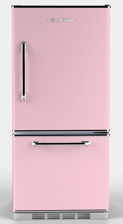 Retro refrigerators — 7 places to get them in pink (and other colors, too) Pink Refrigerator, Pink Fridge, Hair Retro, Rooms Decoration, Vintage Hairstyle, Retro Refrigerator, Pinup Vintage, Retro Appliances, Tout Rose