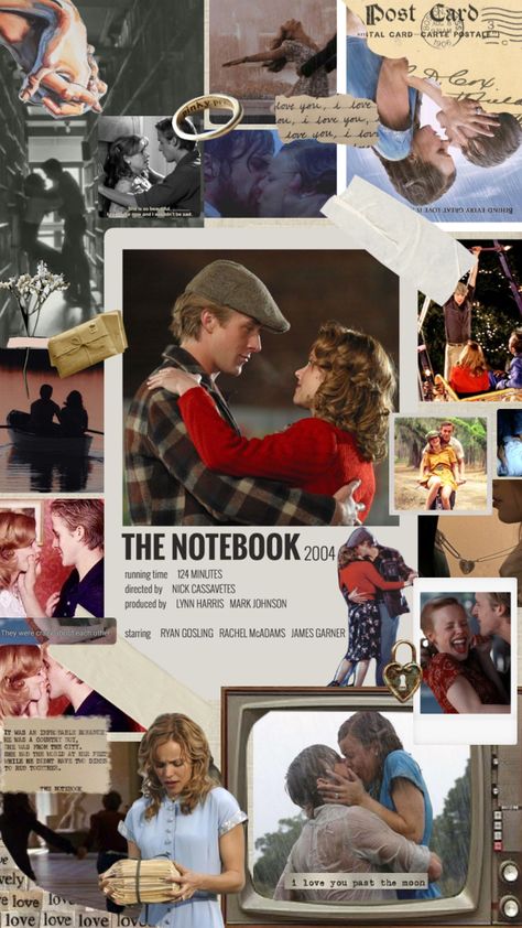 if it’s not love like theirs, then i don’t want it #thenotebook #rachelmcadams #ryangosling #book #aesthetic #vintage #collage #moodboard The Notebook Movie Aesthetic, Ryan Gosling Collage, The Notebook Wallpaper Aesthetic, The Notebook Collage, The Notebook Aesthetic Wallpaper, The Notebook Wallpaper, The Notebook Novel, Notebook Scenes, Book Aesthetic Vintage