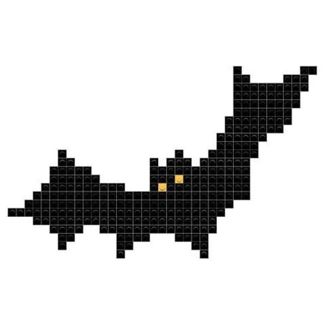 Bat Pixel Art, Cross Stitch Bat, Bat Cross Stitch Pattern, Halloween Afghan, Pixel Art Halloween, Bat Animal, Autumn Cross Stitch Patterns, Pixel Art Templates, Halloween Bracelet