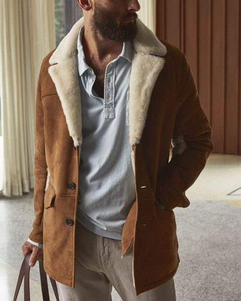 Billy Reid, Luxury Outerwear, Peacoats, Dress Indian, Dress Indian Style, Fur Coats, Shearling Coat, Gentleman Style, Indian Style