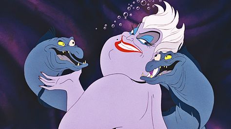 Ursula/flotsom and jetsom reference Disney Amor, Little Mermaid Characters, Evil Disney, Disney Queens, Animation Disney, Film Disney, Sea Witch, Pinturas Disney, Disney Films