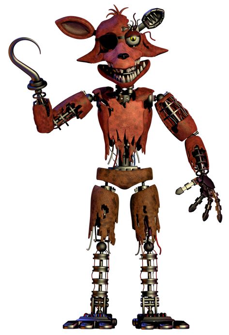 (FNAF-C4D) Withered Foxy Render by TheRayan2802 on DeviantArt Fnaf Reference, Withered Foxy, Freddy's Nightmares, Fnaf Animatronics, Fnaf Jumpscares, Fnaf Sfm, Freddy 2, Fnaf Cosplay, Fnaf 2