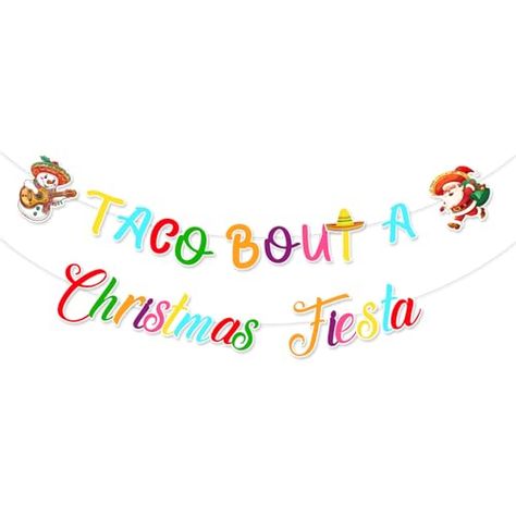 Sursurprise Mexican Christmas Decor, Taco Bout A Christmas Fiesta Banner, Feliz Navidad Decorations, Xmas Winter Holidays Mexican Fiesta Party Supplies Mexican Christmas Theme Party, Nacho Average Christmas Party, Mexican Theme Christmas Decorations, Mexican Christmas Party Ideas, Christmas Fiesta Party, Christmas Taco Bar Ideas, Mexican Christmas Party, Mexican Christmas Decor, Friendsmas Ideas