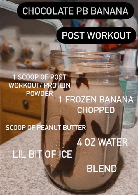 Workout Shakes Recipes, How To Make A Protien Shake With Protien Powder, Protein Shake Chocolate Powder, Good Chocolate Protein Shakes, Protein Shake Recipes Breakfast, Post Workout Dessert, Post Workout Protein Shake Recipes, Workout Smoothies Protein, Protein Shake No Milk