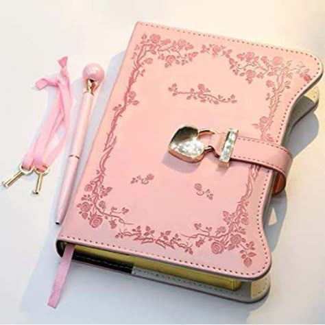 Diary For Girls, Pages For Writing, Girls Gift Ideas, Journal With Lock, Diary With Lock, Vintage Leather Journals, Cute Diary, Vintage Diary, Refillable Journal